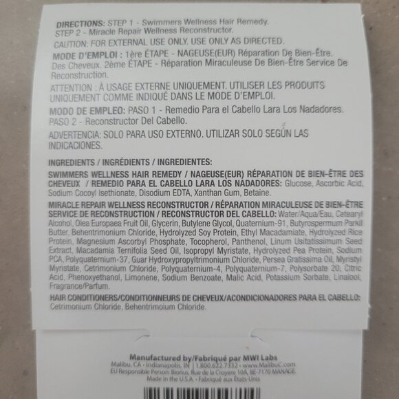 NEW Malibu C Swimmers Hair Remedy + Reconstructors - Picture 3 of 6